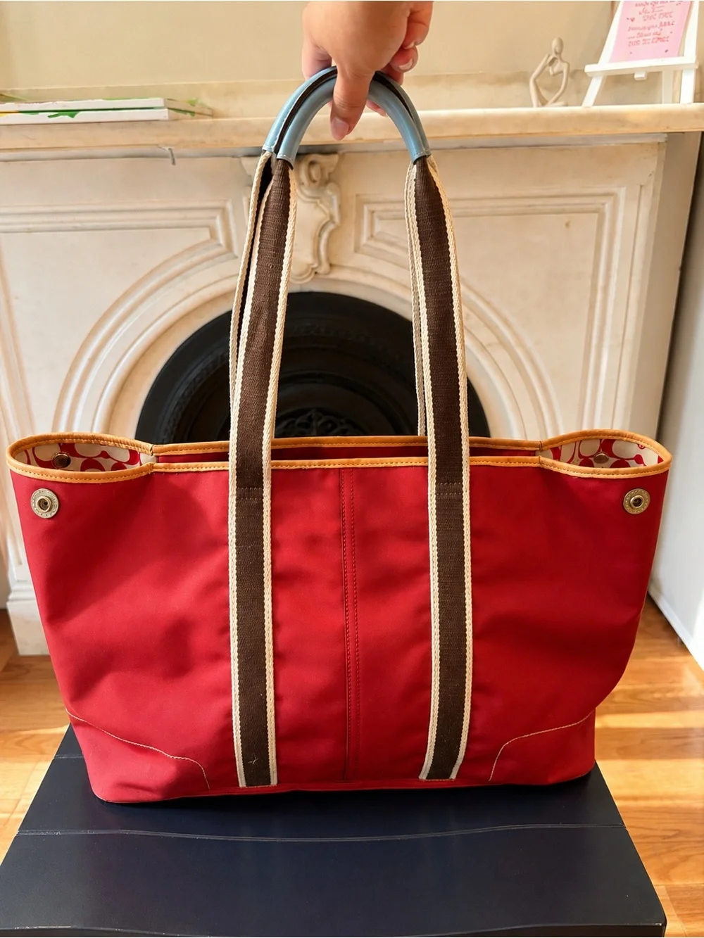 Vintage Coach Hamptons Weekend Tote Bag ❤️ size Large (12” H × 15” W)